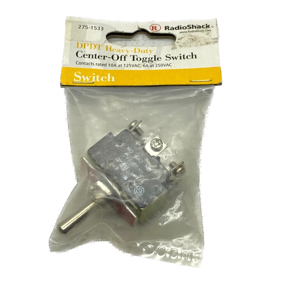 RadioShack 275-1533 DPDT Heavy Duty Center-off Toggle Switch