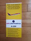 Air Jamaica A320 Safety Card 1996