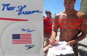 Matt Grevers USA Olympic gold swimmer signed autographed USA swim cap COA proof - Picture 1 of 3