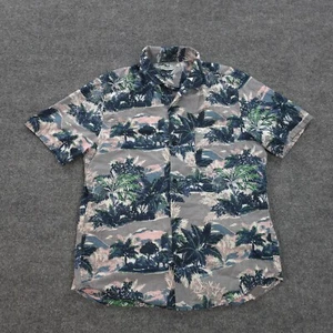Outerknown Shirt Mens Extra Large Grey Floral BBQ Camp Outdoors Beach Surfer - Picture 1 of 10