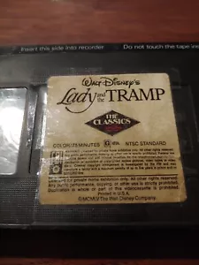 Lady And The Tramp VHS Walt Disney 1987 Black Diamond The Classics VHS only - Picture 1 of 4