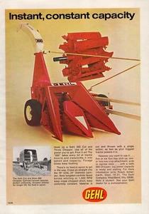 Tractor picadora Gehl 300 1970 corte y tiro anuncio impreso en color original - Imagen 1 de 1