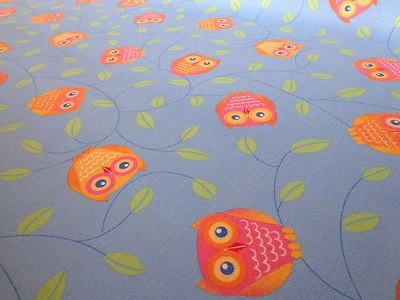 Kinderteppich Eulen blau verschiedene Größen Spielteppich Teppich Owl - Bild 1 von 3