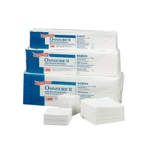 Tidi 942033 Omnisorb II Non-Woven Sponges Non-Sterile 3" " 4-Ply 4000/Cs