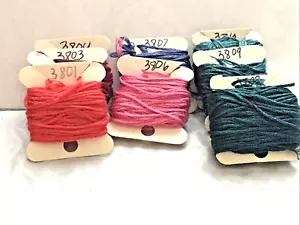 Lot of 8 DMC Cross Stitch Floss Carded#3801,3803.3804,3806,3807,3808,3809,3810 - Picture 1 of 4