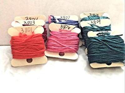 Lot of 8 DMC Cross Stitch Floss Carded#3801,3803.3804,3806,3807,3808,3809,3810 - Image 1 of 4