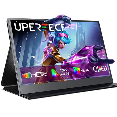 Monitor gaming OLED portátil UPERFECT 13,3 pulgadas 1 ms HDR 100% DCI-P3 USB-C Display