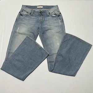 Bike Denim Damen Straight Bootcut Casual Light Distressed Jeans Gr. - Bild 1 von 10