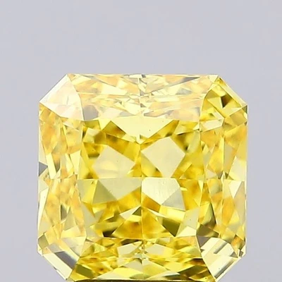 3.00ct Square Radiant Loose VS2 Vivid Yellow Lab Grown Diamond IGI Certified - Image 1 of 4