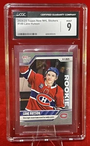 2024-25 Lane Hutson NHL Topps Now Rookie Card #149 CGC 9 MINT - RECORD ASSISTS! - Picture 1 of 3
