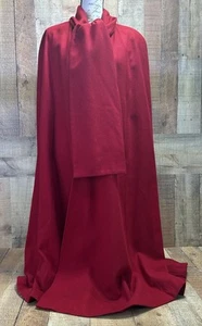 Poncho de Colección Alorna Capa Capa Capa Rojo 100% Lana Sin Mangas Forrado Bufanda Gótico - Imagen 1 de 16