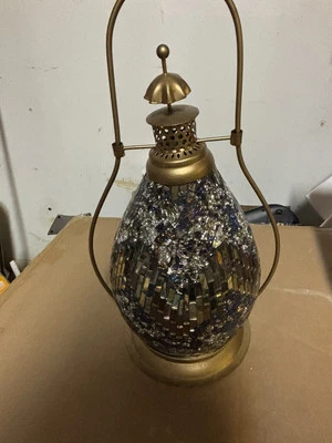 "Linterna de vela decorativa de mosaico de vidrio 19""" Foto 1 de 4