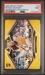 Panini Select WNBA 2024 instantáneas Gold Prizm #16 Rickea Jackson Rookie/10 PSA 9 - Imagen 1 de 2
