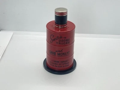 Vtg 1937  "Switch to Dodge Trucks" DEALER Drum Barrel Lighter Red Save Money - Image 1 of 4
