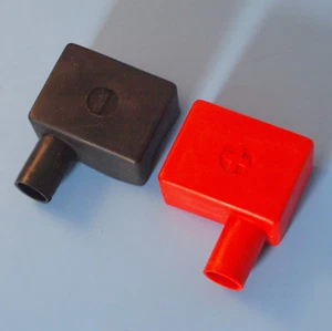 Quality Pair Battery Terminal Covers Positive & Negative Black (RH) Red (LH) - Picture 1 of 2