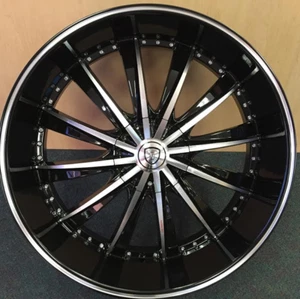 20" BORGHINI B19 Wheel 20X8.5 +13 6X139.7 C.B 108 Black & Machined + Lip Rim 🔥✅ - Picture 1 of 11