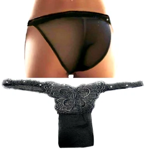 2 Perizoma sexy aperto da donna nero trasparente tanga intimo hot ricamato tanga - Foto 1 di 7