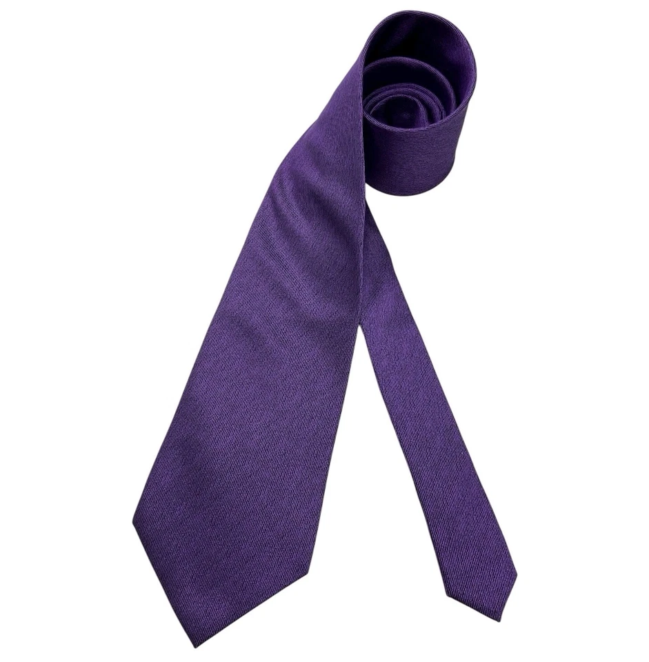 PAUL STUART Solid Purple Silk LUXURY Tie ENGLAND  - Image 1 of 4