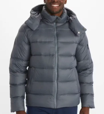 Parka/chaqueta/abrigo de invierno con capucha XL de acero ónix MARMOT Stockholm para hombre $300 Foto 1 de 4
