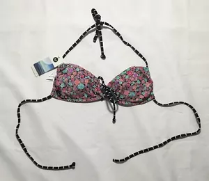 Neu mit Etikett roxy Damen-Bikini-Top mit Blumenmuster und Schlüsselloch - Einzelhandel 42 $ - Bild 1 von 2