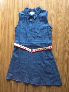 Neu ohne Etikett! Lolli And Rose Jeanskleid mit Gürtel Mädchen Gr. 10 helle Neon Koralle Gürtel - Bild 1 von 7