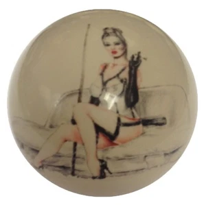 Pool/Billiards Pin Up #4 Custom Cue Ball - Picture 1 of 1
