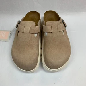Birkenstock New w/ Box Boston Papillio Chunky Warm Sand Suede Nar - Select Size - Picture 1 of 5