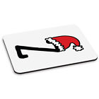 Letter Z Christmas Hat PC Computer Mouse Mat Pad Red Santa Father Kids Alphabet