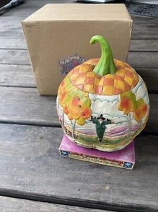 Figurina zucca Jim Shore Count Your Blessings Heartwood Creek #118757 autunno - Foto 1 di 9