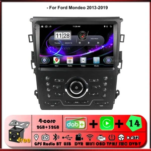 9" Android 14 Car Stereo Carplay DAB GPS Navigation WIFI For Ford Mondeo 2013-2019 - Picture 1 of 12
