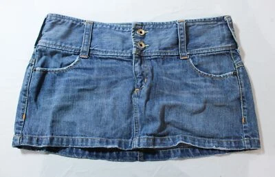 X2 Denim Laboratory Women's Denim Micro Mini Skirt AR8 Light Wash Size 10  - Image 1 of 4