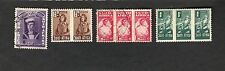 South Africa SC #84 #91 used stamps  #90 #92 MH stamps Red Vross Army Navy