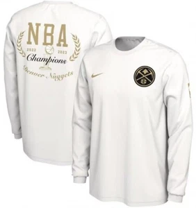 Denver Nuggets Nike 2023 NBA Finals Champions Ring Ceremony Long Sleeve S - 2XL - Picture 1 of 5