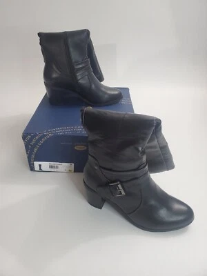 Dr. Scholl's Zapatos Mujer Botas de Montar Negras Brillances 7 Medianas (B,M) BHFO 4799 Foto 1 de 4