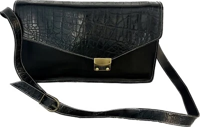 Vintage Candida Italian Crocodile Alligator Leather Shoulder Bag Velvet Lined - Image 1 of 4