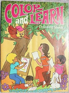 1970's Vintage Color and Learn Coloring Book A64-6 Published by Playmore - Picture 1 of 6