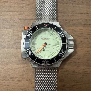 Brucchiana BA1652 Retro Watch 43mm Battery Replaced From JAPAN - Picture 1 of 7