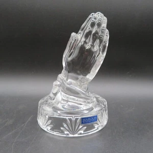 Marquis WATERFORD Leaded Crystal PRAYING HANDS Figurine Paperweight NWOB - Picture 1 of 9