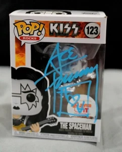ACE FREHLEY FUNKO POP SPACEMAN KISS #123 SIGNED BLUE Autograph CUSTOM PLATINIUM - Picture 1 of 2