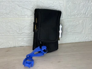 CLC Pocket Belt Tool Pouch with Key Clip Black Nylon Canvas Work Gear - Picture 1 of 4