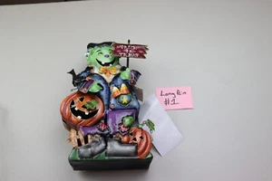 Frankenstein Metal Trick or Treat Tea Light Holder Halloween Home Interiors - Picture 1 of 5