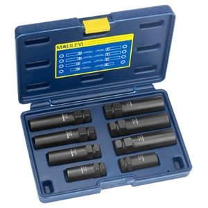8PCS Wheel Lock Removal Kit, SAE Metric Locking Lug Nut Master Key Set for After - Picture 1 of 7