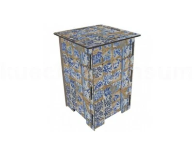 Photohocker alte Fliese Beistelltisch Steighilfe Tritt Sitz Hocker Nachttisch - Bild 1 von 4