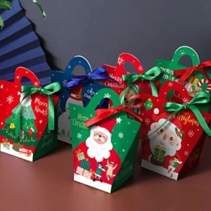 Decor Paper Candy Boxes Hand Carry Gift Packaging Box Christmas Bag Gift Bag - Picture 1 of 15