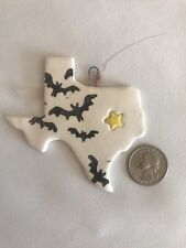 Sm. CentralTexas/Austin Bats Handmade Fired Clay Christmas Tree Ornament