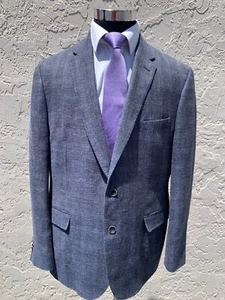 ⭐️ JOSEPH ABBOUD BLUE INDIGO SPORT COAT JACKET 46 REGULAR ⭐️ - Picture 1 of 10