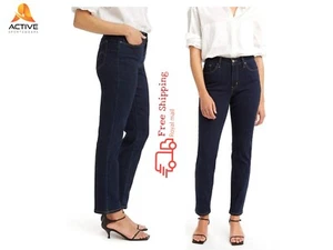 Levi's Women Jeans Classic Straight Stretch Easy Fit Mid Rise Straight Leg Jeans - Picture 1 of 9