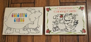 Current Christmas And Greeting Childrens Coloring 16 Cards Envelopes Lot Of 2  - Picture 1 of 7