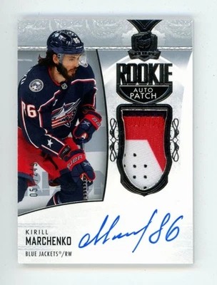2022 23 UD The Cup KIRILL MARCHENKO Auto Signed Jersey Patch Rookie RPA 057/ 249 - Image 1 of 2