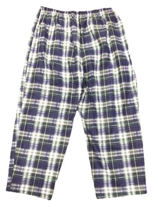 Pantalón Pijama Franela 100% Algodón Azul Verde Cuadros Talla XXL Mujer’s Nuevo - Imagen 1 de 5